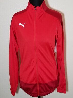 Puma DryCell Red Track Jacket Womens Small Casual Athletic Gym Training NWT